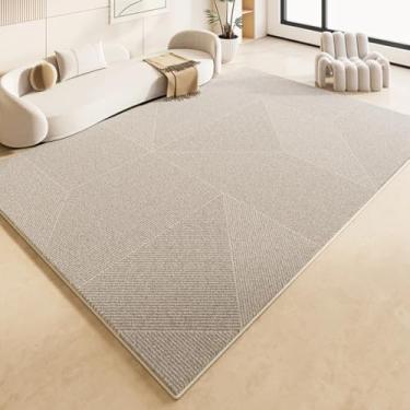 Imagem de Linha minimalista para decoração de sala de estar, carpete de pelúcia estilo francês, tapetes para quarto, casa, lavável, sala de estar, tapete macio e fofo (200x300 cm/F)