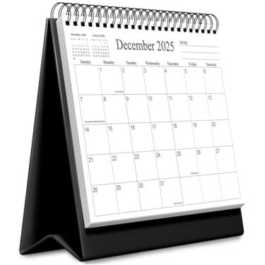 Imagem de Calendário de mesa 2026 - funciona de dezembro de 2025 a junho de 2027 - Lindo calendário de mesa pequeno para facilitar a organização, 15 x 20 cm, preto