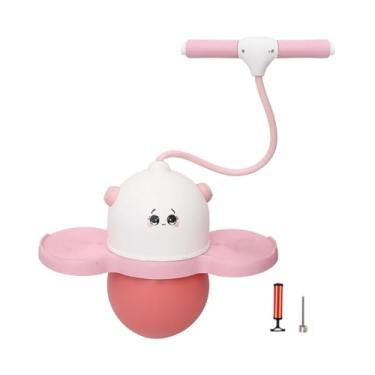 Imagem de KiBcsLic Bola de pogo infantil com equilíbrio aprimorado, brinquedo para meninos e meninas, desenho animado, playground esportivo, jardim de infância, bola, Rosa