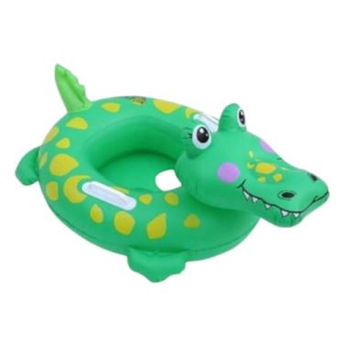 Imagem de Bóia Infantil Inflável para Piscina - Flutuador Jacaré Divertido com Assento - Brinquedo Salva Vidas para Piscina, Praia e Verão, Confortável, Seguro - Diversão Garantida para as Crianças