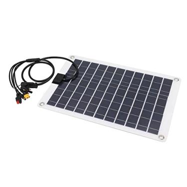 Imagem de Carregador de Bateria Solar, Painel Solar 16,5x10,6 pol. 50W Carregador de Bateria Solar Estável Conectores Ricos para Dispositivos de Acampamento Ao Ar Livre para Laptop,