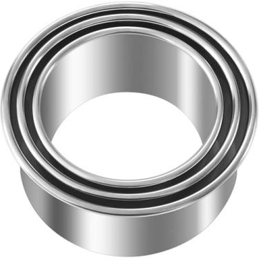 Imagem de Conjunto de cortador de biscoito circular – Suprimentos de cozimento de aço inoxidável para modelagem de biscoito redondo sem esforço, criação de ferramentas de pastelaria e fondant – Utensílio de