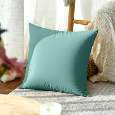 Imagem de Capa de almofada de veludo macia de cor sólida decorativa com zíper para sofá sofá cama cadeira sala de estar casa