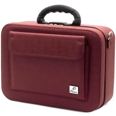 Imagem de Panton, Maleta Médica Profissional Luxo Vinho – Transporte Seguro de Instrumentais | Alça Tiracolo e Bolso Externo | Durável e Elegante para Profissionais de Saúde