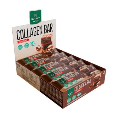 Imagem de Barra de Proteína Collagen Bar Brownie de Chocolate 50g Nutrify 10 Unidades