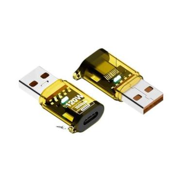 Imagem de Adaptador OTG USB Tipo C Para USB a 120W, Conector De Carregamento Ráp