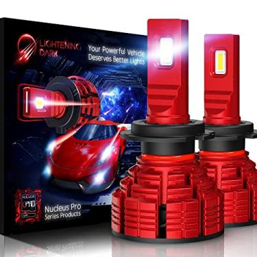 Imagem de LIGHTENING DARK Lâmpadas de neblina H7, lâmpadas brancas xenon 6500K (pacote com 2)