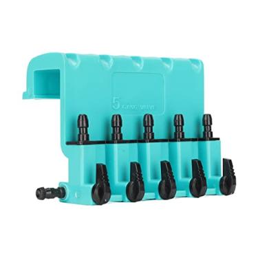 Imagem de HEEPDD Controle de Verificação de Ar de Aquário de 5 Vias, Válvula de Gangue de Interruptor de Aquário para Tanque de Peixe Acessórios para Bomba de Oxigenação Nan Nan