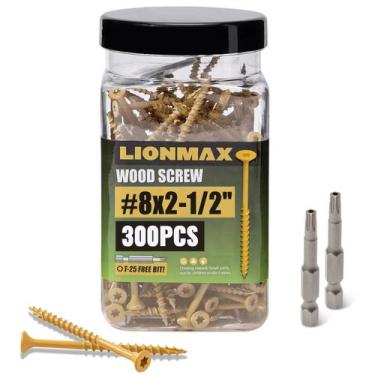 Imagem de Parafusos de madeira LIONMAX Deck 6,35 cm 300 unidades resistentes à f