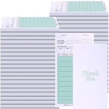 Imagem de Qilery Bloco de notas de garçonete de 40 peças de livro de cheques de convidado para restaurantes bloco de pedidos 2000 folhas bloco de notas de servidor de garçom livro de recibos de comida (estilo