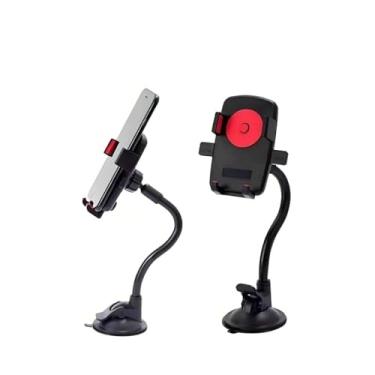 Imagem de Suporte Veicular para Celular - Base Giratória 360° com Ventosa e Travamento Seguro