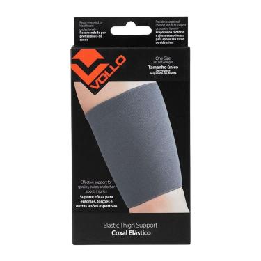 Imagem de Coxal Elástico Esportivo Perna Esquerda/Direita - Cinza Tamanho Único - Vollo Sports-Masculino