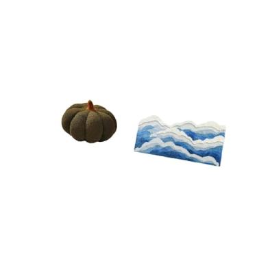 Imagem de Fenteer Conjunto de Almofadas de Pelúcia em Formato de Abóbora de Halloween E Tapete Antiderrapante para Quarto, Sala de Estar, Quarto Infantil E Ideias de Pr