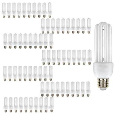 Imagem de Lampada Fluorescente Kit 80 Uni 220v Iluminaçao 15w Branco Frio Energia Rua Casa Ambiente