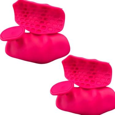 Imagem de Luva Academia, Luva de Academia Musculação Treino Protetor de Pegada Antiderrapante Halteres Barras, 20cm(KIT 2 PARES ROSA)