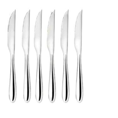 Imagem de Faqueiro Jogo de Talher 200 Peças Inox 100 Facas 100 Garfos Luxo Premium Refeições Mesa Cozinha