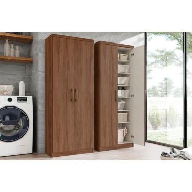 Imagem de Armário Multiuso Sala Margarida C/ 2 Portas Castanho - Henn