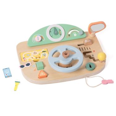 Imagem de Cockpit Interativo Volante Multifuncional Brinquedo Madeira Classic World