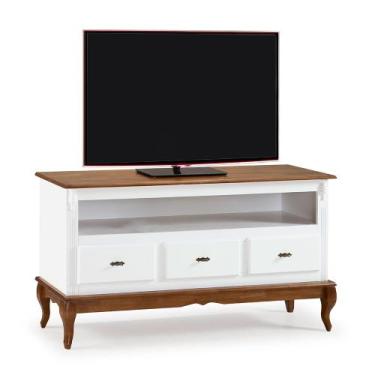 Imagem de Rack para Tv com Pés Luis XV 3 Gavetas e Nicho 60501 Linz Móveis - Imb