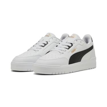 Imagem de PUMA Tênis unissex adulto de cano baixo, Puma Branco PUMA preto PUMA dourado, 38 BR