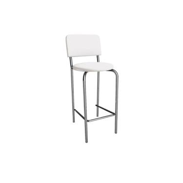 Imagem de Banqueta Sala De Jantar Capri 1b715cr Aço 1 Un Cromado-ano Branco - Kappesberg