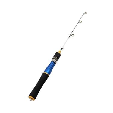 Imagem de Vara de Pesca de Viagem Combos de varas pesca inverno, vara carbono no gelo, para iniciantes, equipamento(Blue)
