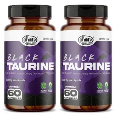 Imagem de Kit 2 Black Taurine 60 Cápsulas 1000mg Taurina Unilife-Unissex