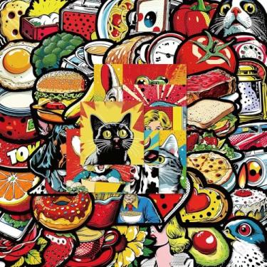 Imagem de Pacote de adesivos de vinil meme engraçados, adesivos de grande volume para laptop, telefone, garrafas de água, computador... Decalque adesivo de videira DIY decoração para parede (morango)