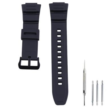 Imagem de Czjiaqh Pulseira de relógio masculina de resina compatível com Casio g-Shock MCW-100 110H W-S220 HDD-S100 AE-2000W 5434, acessórios femininos para esportes ao ar livre (preta)