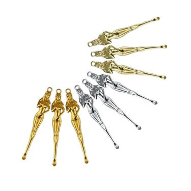 Imagem de PWMDUX 9 Pequenas Colheres, Mini Colher Retrô de Metal Vintage Colher Colher Colher Chaveiro Pingente, Colheres de Medição de Pá Pequena para Especiarias em Pó, Multicolorido