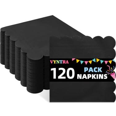 Imagem de Vyntra Guardanapos de papel descartáveis, 120 unidades | Guardanapos macios e absorventes de jantar e coquetel para véspera de Ano Novo, formatura, aniversários de adultos, casamentos, catering