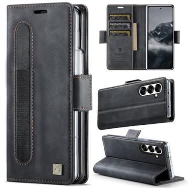 Imagem de XKchatpt Capa carteira para Samsung Galaxy Z Fold 7, capa de couro PU com [suporte de caneta], [bloqueio RFID] [suporte para 3 cartões] capa protetora à prova de choque para Samsung Galaxy Z Fold 7