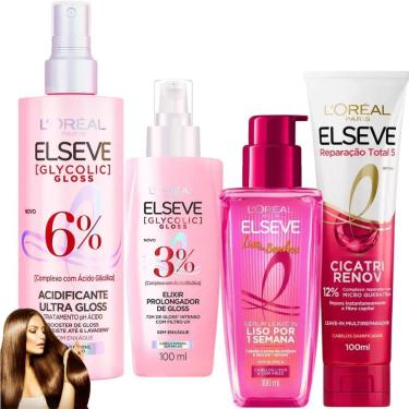 Imagem de Kit Elseve Elixir Glycolico Cicatri Renov Leave In Sérumliso