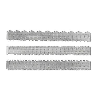 Imagem de QANYEGN Régua irregular de 3 pces, régua de rasgo de papel de aço carbono, régua de bordas de deckle de metal para arquiteto de escritório escolar e desenho