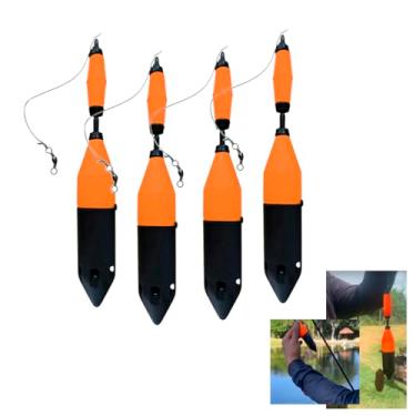 Imagem de Boia de Pesca TORPEDO Naja 45g com Chumbo Integrado, 65g, Copo Interno Reforçado para Lançamento Longa Distância, Arraste Leve, Ideal para Rios e Lagos (2, Laranja)