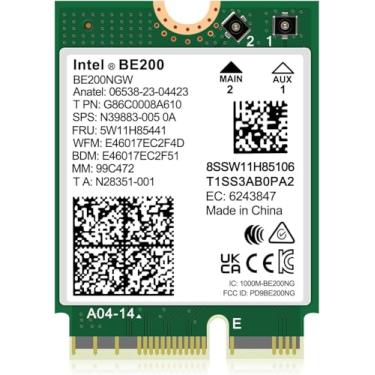 Imagem de Placa sem fio WiFi 7 BE200 NGW, Bluetooth 5.4, 5800Mbps M.2/NGFF não suporta AMD, suporta apenas processadores Intel de 12ª geração e acima, Windows 10/11 (64 bits), Linux