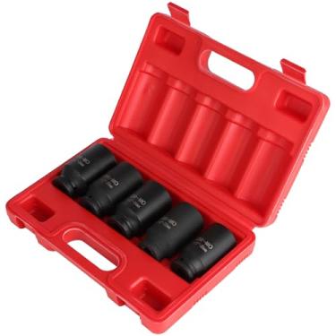 Imagem de ECCPP Conjunto de soquetes de impacto profundo de 1/2 unidade de 12 pontos métricos 30 mm 32 mm 34 mm 35 mm 36 mm, conjunto de soquete de porca do cubo do eixo de acionamento para desmontar e instalar
