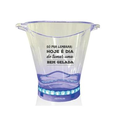 Imagem de Balde De Gelo Com Led Personalizado Bem Gelada - Krystalon