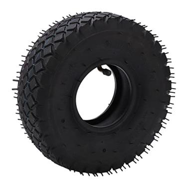 Imagem de ZJchao 4.10/3.50-4 Pneu, Dolly Wheels Carrinho de Mão Pneus Scooter Tubo Interno de Externo Espesso Tubo de Substituição Com Válvula Dobrada para Scooter Elétrico, Cortadores de Grama, Caminhões