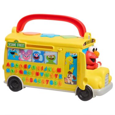 Imagem de Brinquedo de ônibus escolar Sesame Street Elmo Learn & Go com luzes