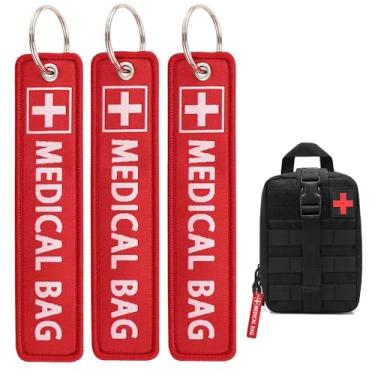 Imagem de 2 etiquetas de bolsa de alerta médico, etiqueta de bolsa médica, etiqueta de alerta médico, etiqueta de bagagem de equipamento médico para equipamentos respiratórios Cpap, diabetes, alergia - etiqueta