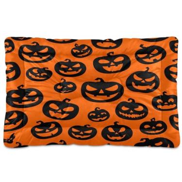 Imagem de SEHANY Cama de Halloween Pumpkins para cães e gatos com fundo antiderrapante, cama de canil, colchão macio para animais de estimação, lavável para cães pequenos, médios e grandes, gatos, 61 x 45 cm