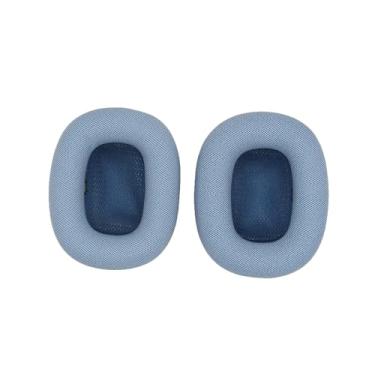 Imagem de Generic Almofadas de Tecido de Malha para Fones de Ouvido Substituição de Protetores de Ouvido Macios para, Capa de Proteção de Fone de Fácil de Instalar Cinza/cinza Escuro, Respirável Com (Azul)