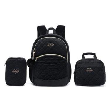 Imagem de Mochila Madami Bolsa Reforçada Lancheira Termica Estojo 12 Litros Espaçosa-Feminino