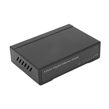 Imagem de AUNMAS Switch de Rede Empresarial Ethernet Não Gerenciado, Baixo Ruído, 5 Portas, Liga de Alumínio, Dados Estáveis, Plug and Play, Silencioso (#12)