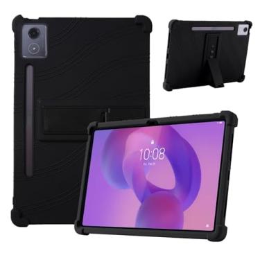 Imagem de Capa para Lenovo Idea Tab Pro 12,7 polegadas, capa para tablet KONXISA com material de silicone premium, função de suporte dobrável, capa para tablet à prova de choque e proteção total, capas