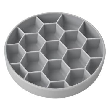 Imagem de Comedouro Lento Nyp Colmeia com Ventosa Para Cães e Gatos Grandes (Cinza)