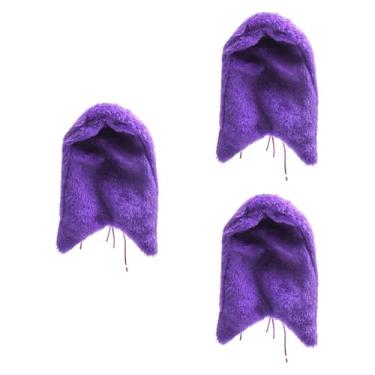 Imagem de Generic Conjunto de 3 Cobertores para Gaiola de Pássaros, Forro de Pelúcia Quente e Removível, Abrigo/Cama Aconchegante, Brinquedo Suspenso para Pássaros em, Roxo
