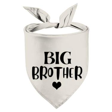 Imagem de Big Brother Bandanas para Cachorros Anúncio de Bebê Bandanas de Anúncio de Gravidez Foto Lenço Revelação de Gênero para Amantes de Cães de Estimação Presentes