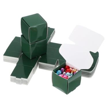Imagem de PATIKIL Caixas de presente pequenas 4 x 4 x 4 cm a granel com tampa, pacote com 40 mini caixa de presente quadrada dobrável de papel de papelão para joias de brinco, lembrancinha de festa de casamento